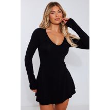 Combishort à jupe-short noir, Noir