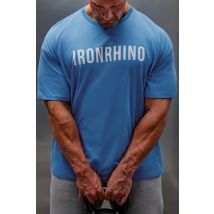 Size Xl Mens Ironrhino Big & Tall Blue 'Power Lifting' Tshirt Big & Tall