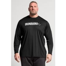 Ironrhino Big & Tall Black Branded Performance Long Sleeve Tshirt Size 4XL