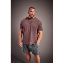 Size 5-6Xl Mens Gnp Big & Tall Red Acid Wash Logo Oversized Tshirt Big & Tall