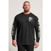 Badrhino Big & Tall Black Extra Long Dragon Graphic Long Sleeve Tshirt Size L