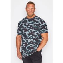 Size 4Xl Mens D555 Big & Tall Grey Camouflage Tshirt Big & Tall