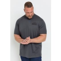 Firetrap Big & Tall Grey Storm Skull Print Tshirt Size 4XL