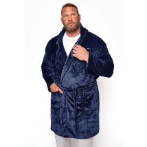 Size 2Xl Mens Badrhino Big & Tall Navy Blue Soft Dressing Gown Big & Tall