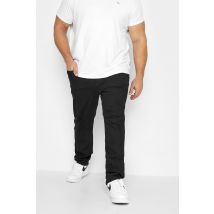 Inside Leg Size 31", Waist Size 56 Mens Kam Big & Tall Black Regular Fit Stretch Jeans Big & Tall