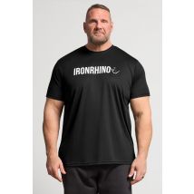 Ironrhino Big & Tall Black Branded Performance Tshirt Size L
