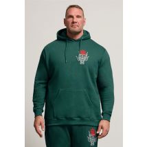 Badrhino Big & Tall Green Dragon Graphic Hoodie Size 1XL