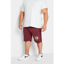 Size 7Xl Mens Ed Baxter Big & Tall Burgundy Red Varsity Logo Jogger Shorts Big & Tall