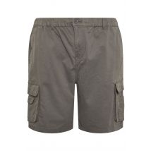 Kam Big & Tall Slate Grey Elastic Waist Cargo Shorts Size 6XL