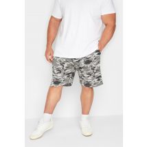 Size 6Xl Mens D555 Big & Tall Grey Camo Jersey Shorts Big & Tall