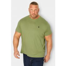 Size 5Xl Mens U.S. Polo Assn. Big & Tall Green Short Sleeve Core Tshirt Big & Tall