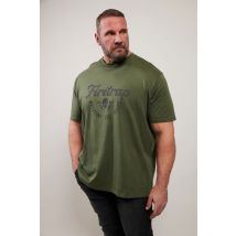Firetrap Big & Tall Khaki Green 'Breaking The Rules' Print Tshirt Size 6XL