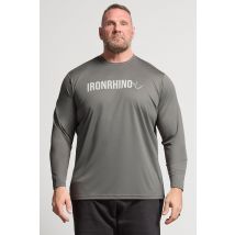 Ironrhino Big & Tall Grey Branded Performance Long Sleeve Tshirt Size 5-6XL