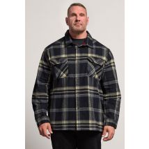 D555 Big & Tall Black Check Overshirt Size 6XL