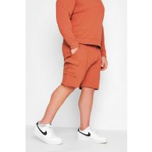 Size 2Xl Mens Studio A Big & Tall Orange Cargo Jogger Shorts Big & Tall