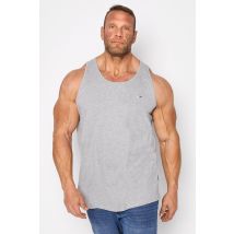 Size Xl Mens Badrhino Big & Tall Grey Marl Plain Vest Top Big & Tall