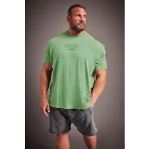 Size 1Xl Mens Gnp Big & Tall Light Green Logo Oversized Tshirt Big & Tall
