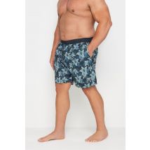Size 5Xl Mens Espionage Big & Tall Blue Floral Swim Shorts Big & Tall