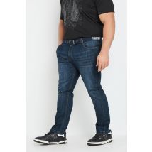 Firetrap Big & Tall Blue Dark Wash Jeans Inside Leg Size 32", Waist Size 50