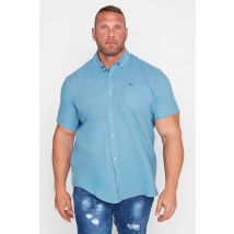 Size 3Xl Mens Badrhino Big & Tall Light Blue Linen Blend Shirt Big & Tall
