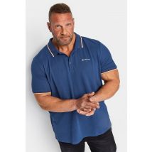 Size 5Xl Mens Ben Sherman Big & Tall Blue Tipped Polo Shirt Big & Tall