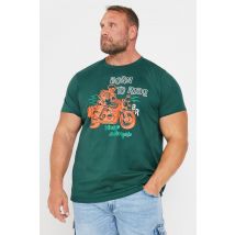 Size 2Xl Mens Badrhino Big & Tall Vintage Motorcycle Graphic Tshirt Big & Tall