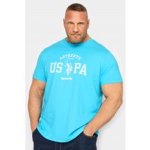 Size 5Xl Mens U.S. Polo Assn. Big & Tall Light Blue Authentic Tshirt Big & Tall