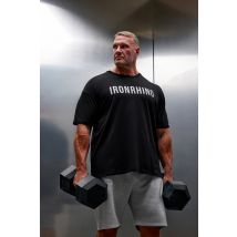 Size M Mens Ironrhino Big & Tall Black Chest Print Tshirt Big & Tall