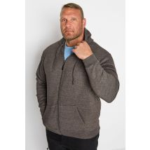 Size 7Xl Mens D555 Big & Tall Rockford Grey Cantor Zip Through Hoodie Big & Tall