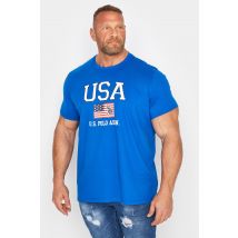 Size Xl Mens U.S. Polo Assn. Big & Tall Blue Usa Print Tshirt Big & Tall