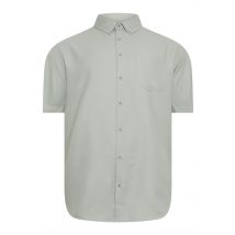 Kam Big & Tall Sage Green Dobby Textured Shirt Size 5XL