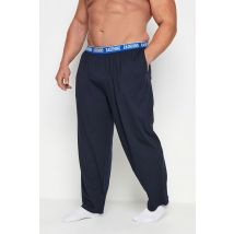 Size 5-6Xl Mens Badrhino Big & Tall Navy Blue Lounge Trousers Big & Tall