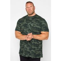 Size 5Xl Mens D555 Big & Tall Green Camouflage Tshirt Big & Tall