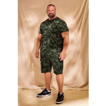 Size 7-8Xl Mens Badrhino Big & Tall Green Camo Print Cargo Shorts Big & Tall