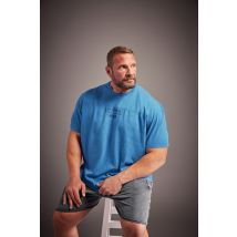 Size 4Xl Mens Gnp Big & Tall Blue Logo Oversized Tshirt Big & Tall