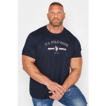 Size 5Xl Mens U.S. Polo Assn. Big & Tall Navy Blue Rider Tshirt Big & Tall