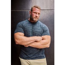 Size Xl Mens Badrhino Big & Tall Navy Blue Injected Slub Tshirt Big & Tall