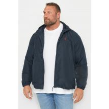 Size 5Xl Mens U.S. Polo Assn. Navy Blue Hooded Windbreaker Big & Tall