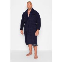 Size 5Xl Mens Lyle & Scott Big & Tall Navy Blue Dressing Gown Big & Tall