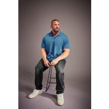 Badrhino Big & Tall Black Washed Straight Leg Stretch Jeans Inside Leg Size 32", Waist Size 40