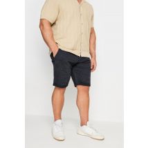 Size 48 Mens D555 Big & Tall Navy Blue All Over Print Stretch Chino Shorts Big & Tall