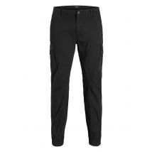 Inside Leg Size 32", Waist Size 54 Mens Jack & Jones Black Cargo Trousers Big & Tall