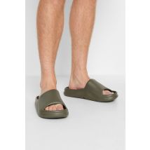 Size 12 Mens Jack & Jones Olive Green Moulded Sliders Big & Tall