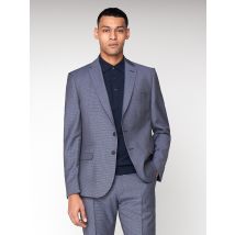 British Blue Micro Gingham Camden Jacket 40L Blue