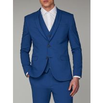 Bright Summer Blue Skinny Fit Suit Jacket 36S Blue