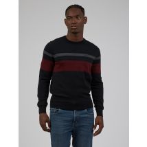 Stripe Crew Neck Sweatshirt XL Black