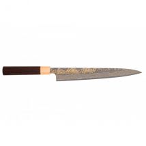 Couteau modèle sujihiki japonais VG10 Gold Takeshi Saji - Couteaux du Chef - Couteaux du Chef