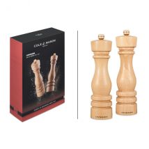 Coffret duo de moulins Cole & Mason London hêtre 22cm - Couteaux du Chef - Couteaux du Chef