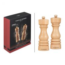 Coffret duo de moulins Cole & Mason London hêtre 18cm - Couteaux du Chef - Couteaux du Chef