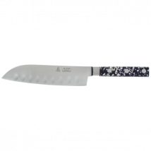 Couteau santoku Au Nain Pépite à lame alvéolée 20cm - Couteaux du Chef - Couteaux du Chef